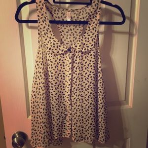 Button up collared tank top